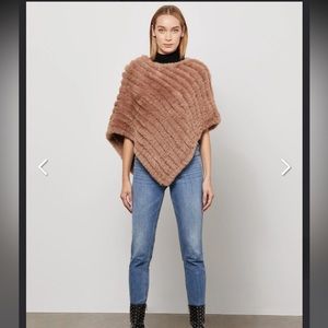 Bcbg faux fur poncho